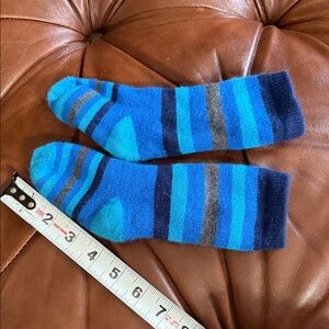 Striped Blue Toddler Smartwool (unmarked) Ski Socks